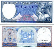 *5 Guldenov Surinam 1963, P120b UNC - Kliknutím na obrázok zatvorte -